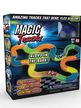 Glow-in-the-Dark Bendable Car Race Track - Multicolor Kids Toy